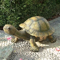 Design Toscano 13" The Tranquil Tortoise Garden Sculpture