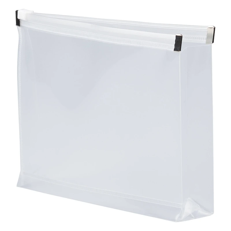 JAM Paper 5.25" x 8" Clear Plastic Zip Closure Envelopes, 12ct.