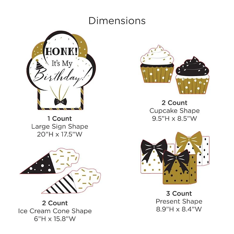 Kate Aspen® Black & Gold Birthday Yard Sign Set