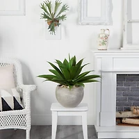 24" Agave Plant in Sand Planter
