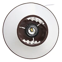 Simple Designs™ 11.5" Football Base Table Lamp with White Shade Brown Trim
