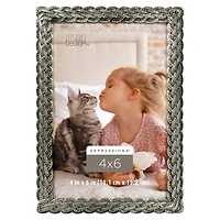Expressions™ 4" x 6" Silver Braid Frame by Studio Décor®