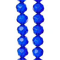 12 Pack: Sapphire Glass Faceted Round Beads, 14mm by Bead Landing™