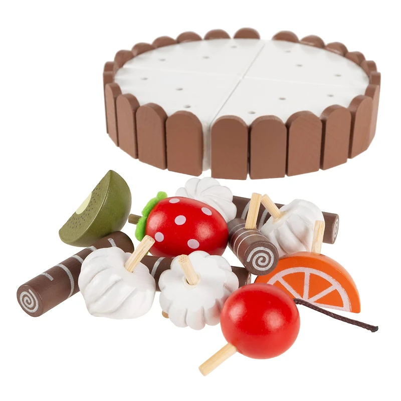 Toy Time Wooden & Magnetic Pretend Play Cake Set