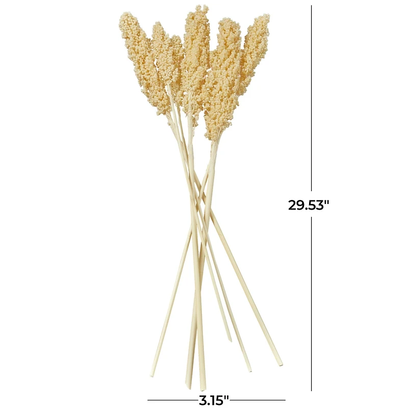 Dried Corn Maize Natural Foliage with Long Stems