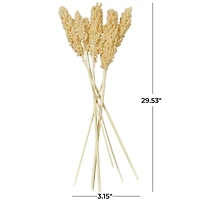 Dried Corn Maize Natural Foliage with Long Stems