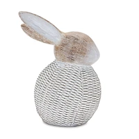 Wicker Bunny Figurines Set