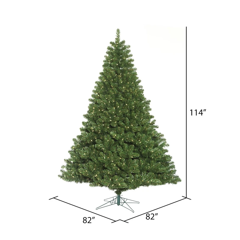 9ft. Pre-Lit Oregon Fir Artificial Christmas Tree, Warm White LED Lights