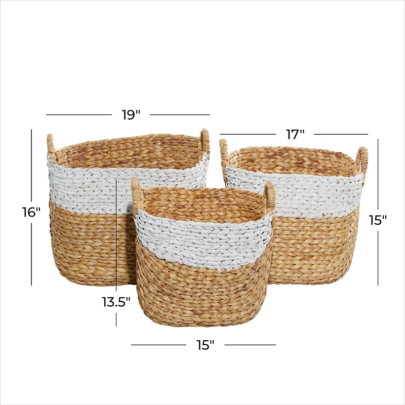 Brown Water Hycinthia Storage Basket Set