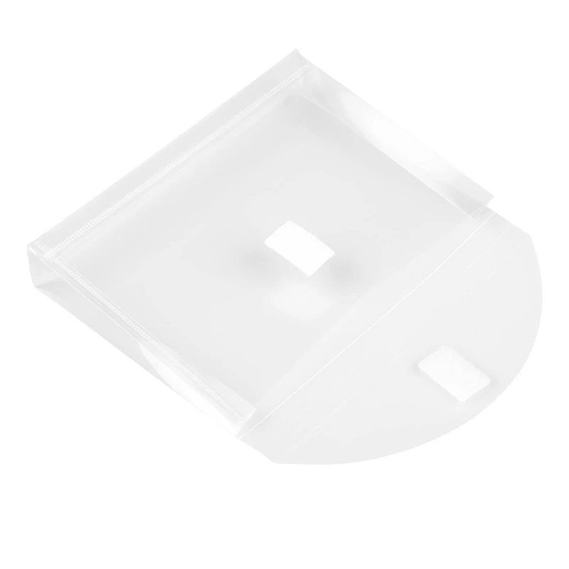 JAM Paper 5.5" x 7.5" Clear Plastic Hook & Loop Closure Envelopes, 12ct.