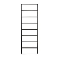 Black Metal Minimalistic 8 Bottle Wall Wine Rack with Open Style Frame