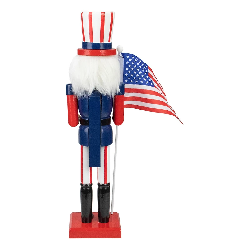 15" Patriotic Uncle Sam Nutcracker Accent