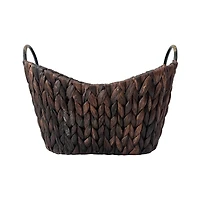 Espresso Woven Basket with Metal Handles by Ashland