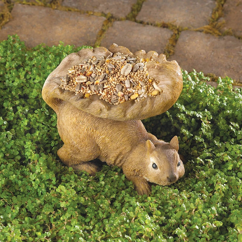 6" Woodland Squirrel Bird Feeder