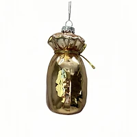 4.5" Gold Money Bag Glass Ornament by Ashland®