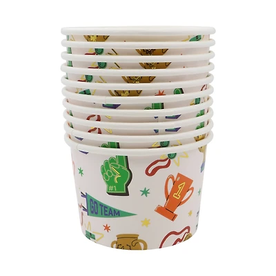 8oz. Team Spirit Paper Snack Cups, 10ct. by Celebrate It™