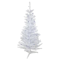 4ft. Pre-Lit Woodbury White Pine Artificial Christmas Tree, Blue Lights