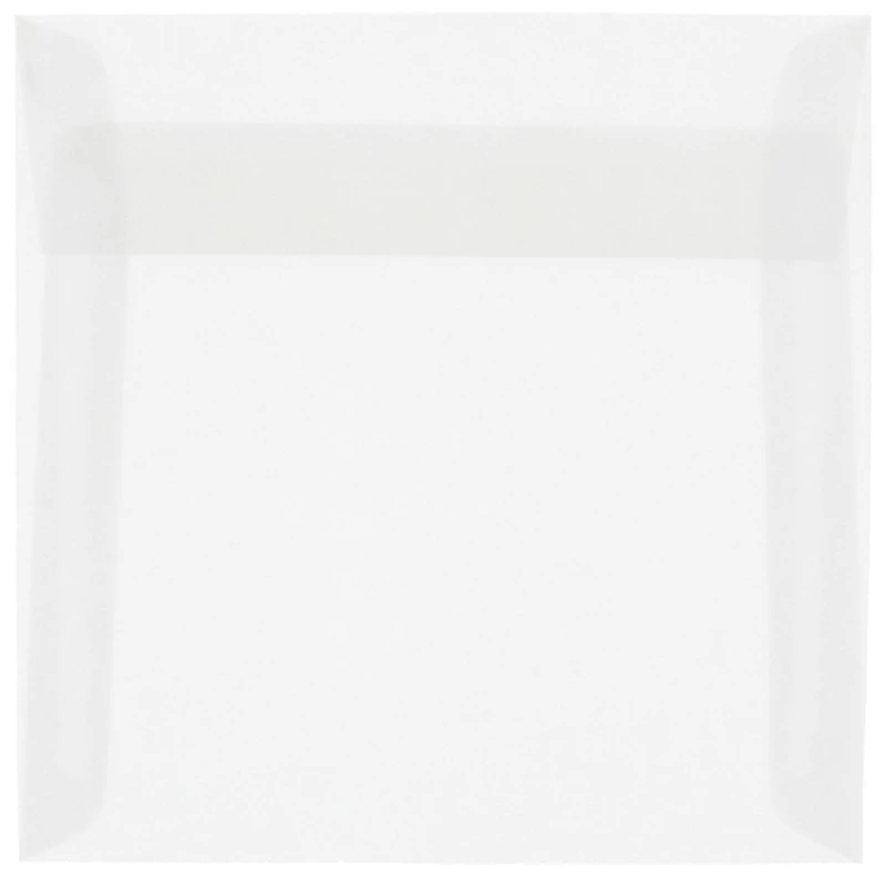 JAM Paper 6.5" x 6.5" Clear Translucent Vellum Envelopes, 25ct.