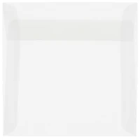 JAM Paper 6.5" x 6.5" Clear Translucent Vellum Envelopes, 25ct.
