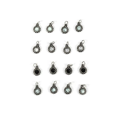 Tiny Bezel Stones Charm Set by Bead Landing™