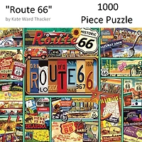 Hart Puzzles Route 66 by Kate Ward Thacker 1,000 Piece Jigsaw Puzzle