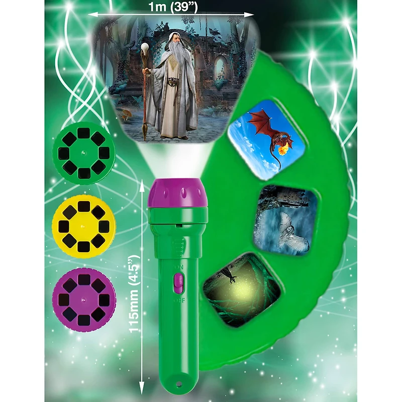 Brainstorm Toys Wizard & Dragon Children's Flashlight & Projector