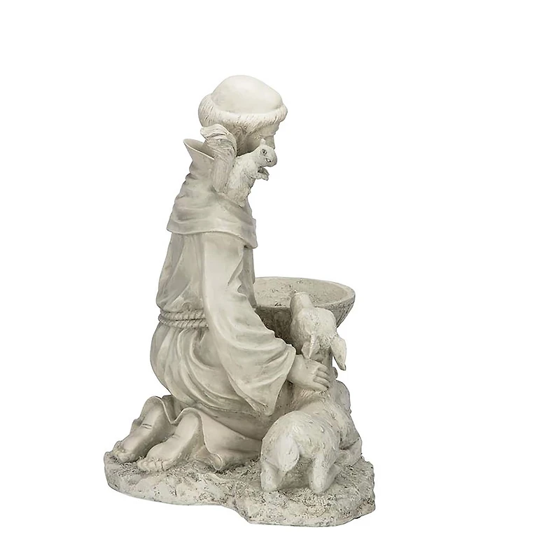 Design Toscano® 19" St. Francis Feeds the Animals Garden Statue