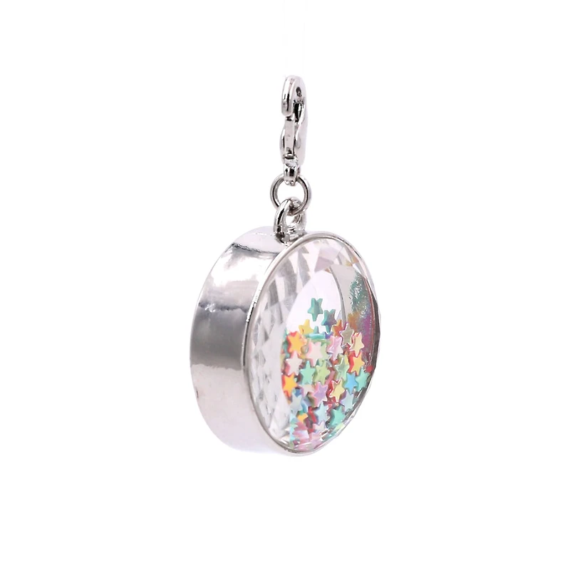 Rhodium Circle Shaker Charm by Bead Landing™