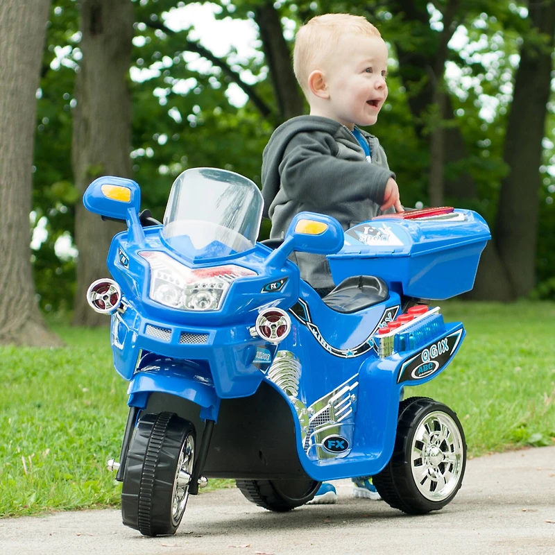 Toy Time Blue Battery Operated Ride-On Motorcycle