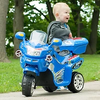 Toy Time Blue Battery Operated Ride-On Motorcycle
