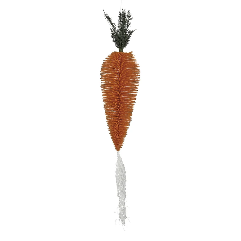 Hello Honey® 39" Orange Flocked Bottle Brush Carrot Ornament