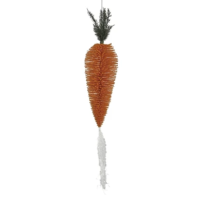 Hello Honey® 39" Orange Flocked Bottle Brush Carrot Ornament