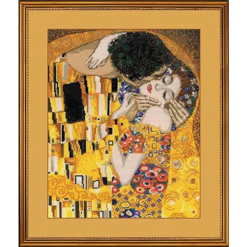 RIOLIS The Kiss after G. Klimt's Painting Counted Cross Stitch Kit R1170