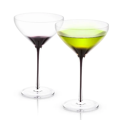 JoyJolt® 10.5oz. Black Swan Martini Glasses, 2ct.