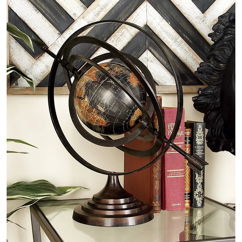 Black Aluminum Industrial Globe