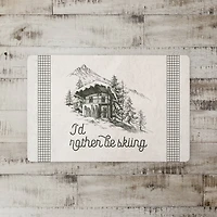 Rather Be Skiing Cabin 27x18 Floor Mat