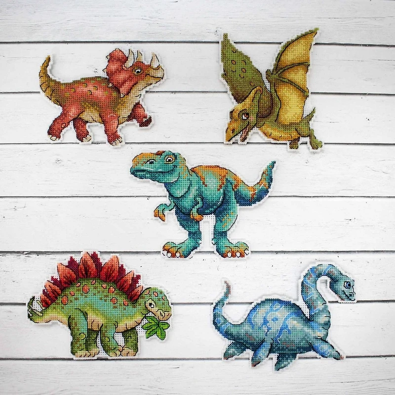 MP Studia Dinosaurs - Pterodactyl Plastic Canvas Counted Cross Stitch Kit