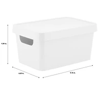 Simplify Small White Vinto Storage Box with Lid