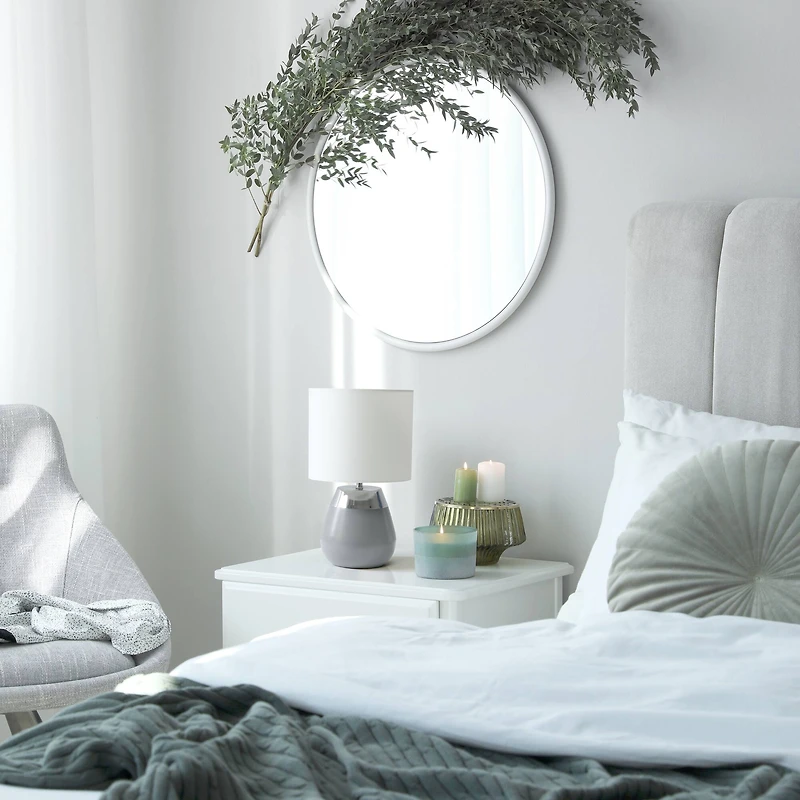 Simple Designs 14" Metal Touch Table Lamp