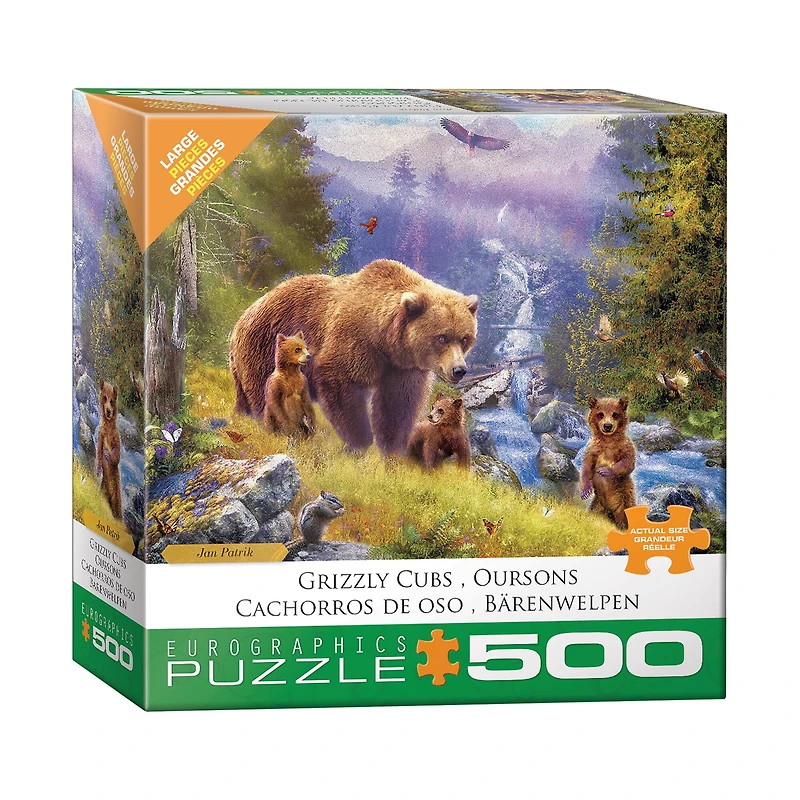 Jan Patrik - Grizzly Cubs Large Pieces Family Puzzle: 500 Pcs