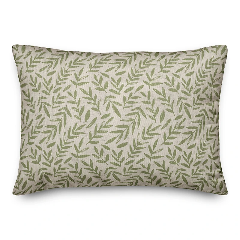 Rough Leaf Pattern Pillow 4 14" x 20" Throw Pillow
