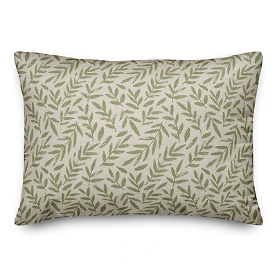Rough Leaf Pattern Pillow 4 14" x 20" Throw Pillow
