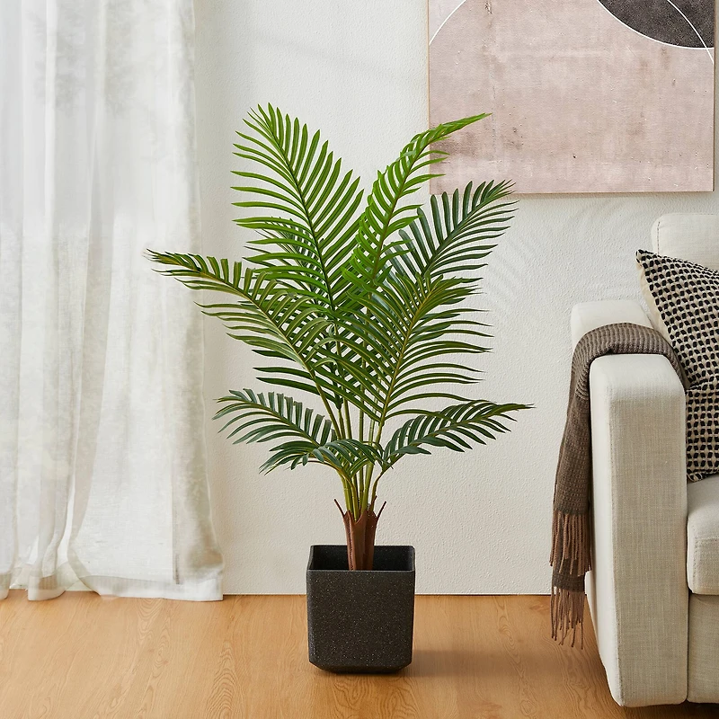 Glitzhome® 3.5ft. Potted Faux Areca Palm Tree