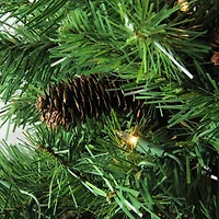 6.5ft. Pre-Lit Red Pine Artificial Christmas Tree, Clear Lights