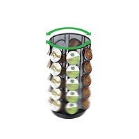 Mind Reader 35 Capacity Rotating Black Metal Carousel Coffee Pod Holder
