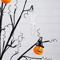 3ft. Pre-Lit Artificial Halloween Pumpkins and Skulls Ornament Tree with 48 Warm White LED Lights