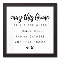 May This Home 13.73" x 13.73" Black Framed Canvas