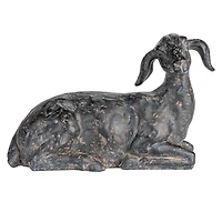 Hello Honey® 9" Black Lying in Rest Goat Accent Décor with Cast Iron Finish