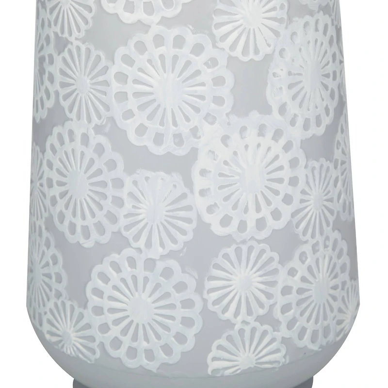 16" Gray Iron French Country Vase