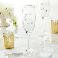 6 Pack: Silver Groom Toasting Flute by Celebrate It™